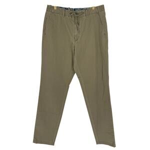 Robert Graham Men's Casual Pants SHECKTER Woven Cotton Twill; Khaki Tan 32